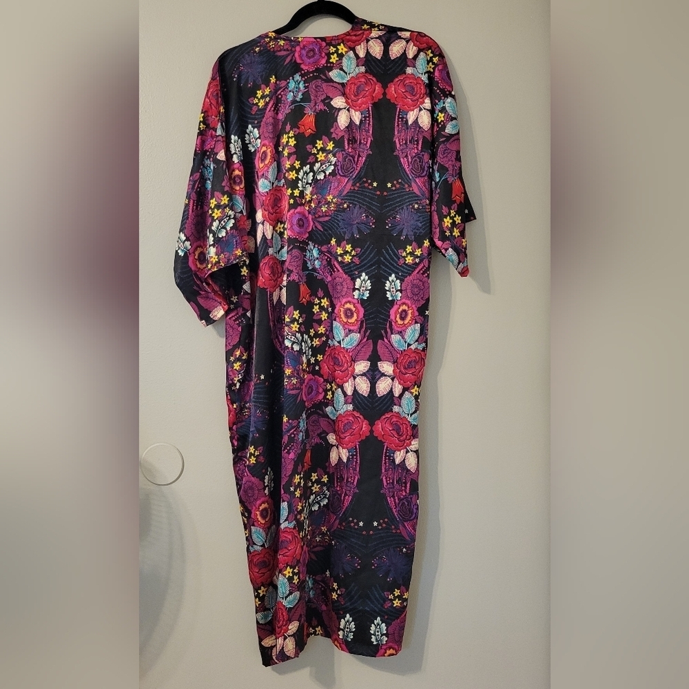 Free Press Women's One Size Floral Kimono Duster Cover Up - Multicolor - Picture 4 of 8